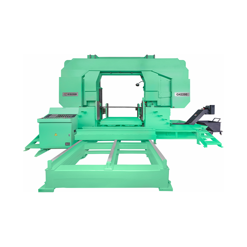 Двухколонная портальная полуавтоматическая ленточная пила